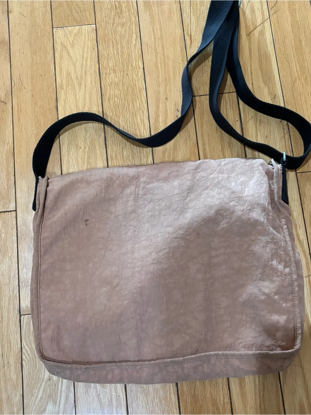 Kipling Dusty Tan Messenger Bag with Black Strap